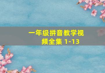 一年级拼音教学视频全集 1-13